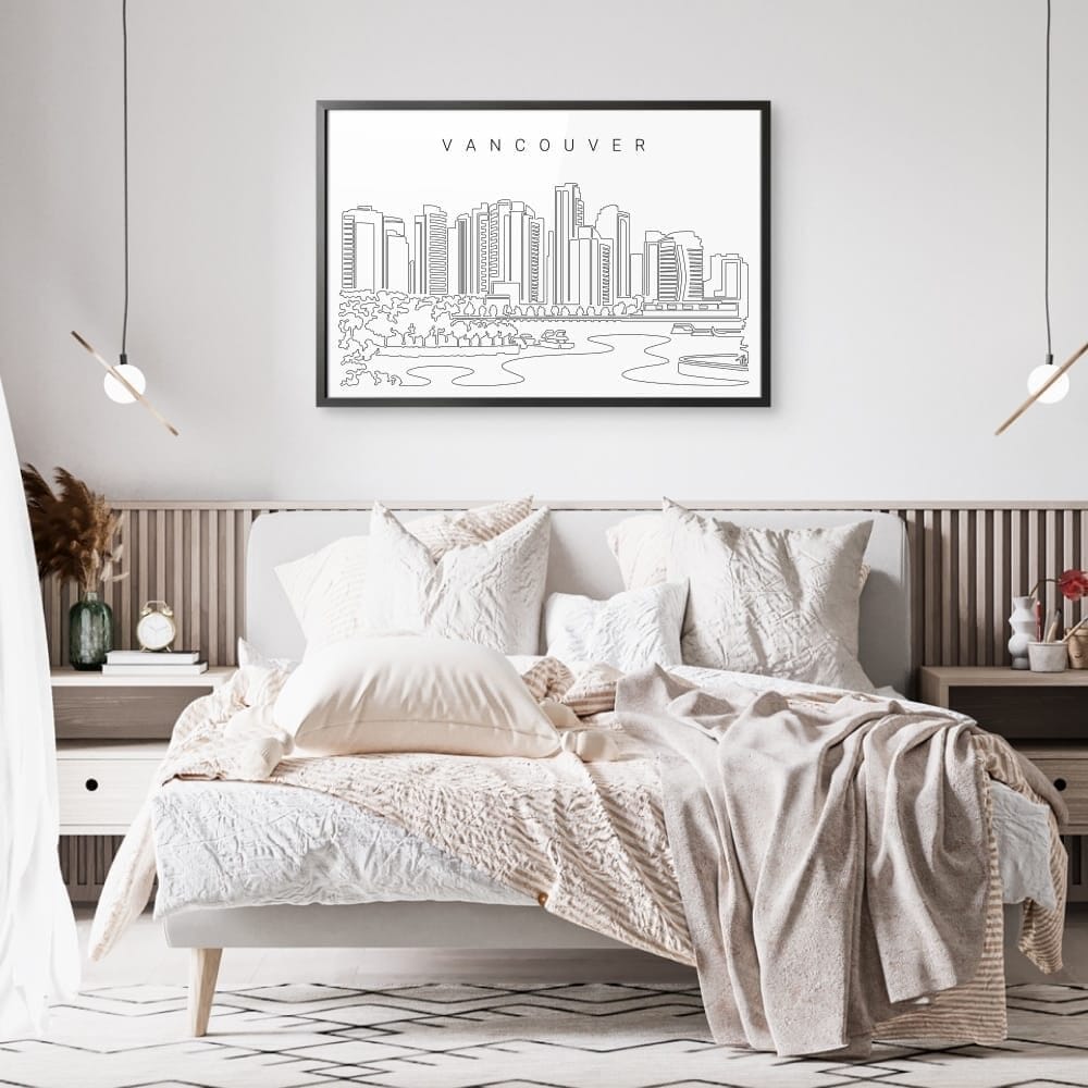 Framed Vancouver Skyline Wall Art for Bedroom Framed Vancouver Skyline Wall Art for Bedroom