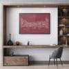 Framed Venice Italy Wall Art for Home Office - Dark