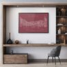 Framed Venice Italy Wall Art for Home Office - Dark