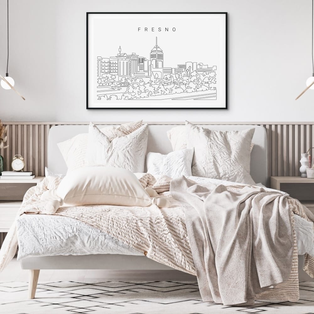 Fresno Skyline Art Print for Bedroom Fresno Skyline Art Print for Bedroom