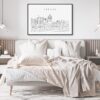 Fresno Skyline Art Print for Bedroom