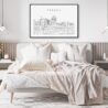 Fresno Skyline Art Print for Bedroom