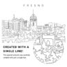 Fresno Vector Art - Single Line Art Detail