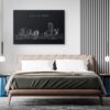 Orlando Skyline Canvas Art Print - Bed Room - Dark