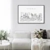 Phoenix AZ Skyline Art Print for Living Room