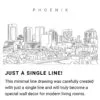 Phoenix AZ Skyline Continuous Line Drawing Art Work