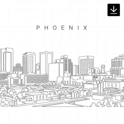 Phoenix AZ Skyline SVG - Download
