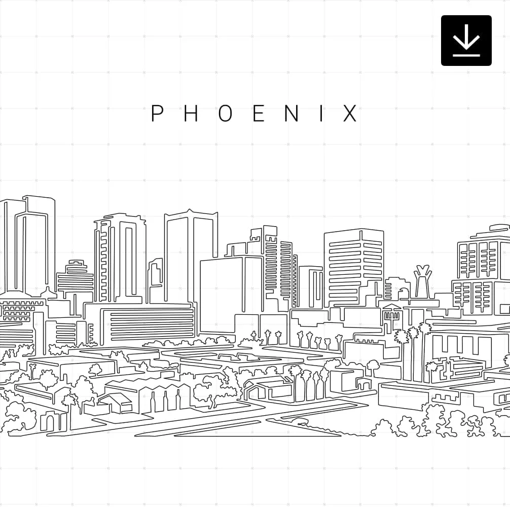 Phoenix AZ Skyline SVG - Download