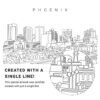 Phoenix AZ Vector Art - Single Line Art Detail