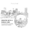 Tulsa Oklahoma Vector Art - Single Line Art Detail