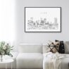 Tulsa Skyline Art Print for Living Room