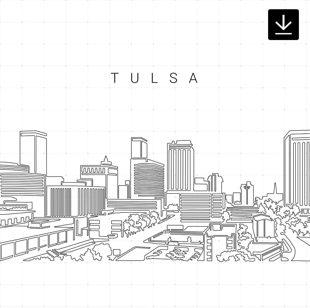 Tulsa Skyline SVG - Download