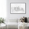 Vancouver Skyline Art Print for Living Room
