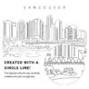 Vancouver Vector Art - Single Line Art Detail