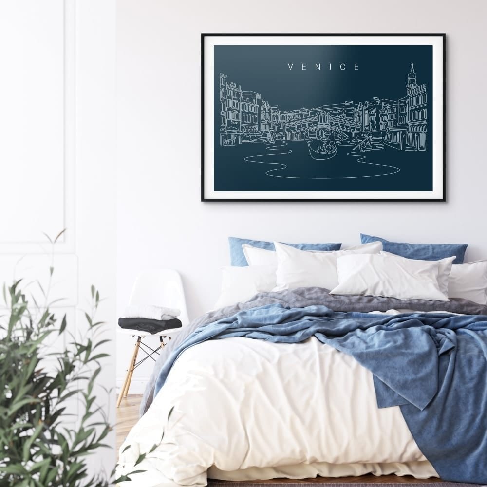 Venice Italy Art Print for Bed Room - Dark Venice Italy Art Print for Bed Room - Dark