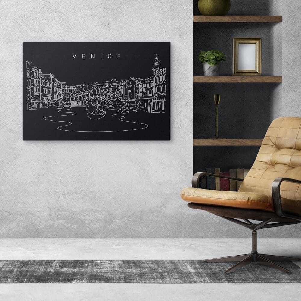 Venice Italy Canvas Art Print - office - Dark Venice Italy Canvas Art Print - office - Dark