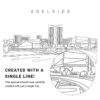 Adelaide Australia Vector Art - Single Line Art Detail