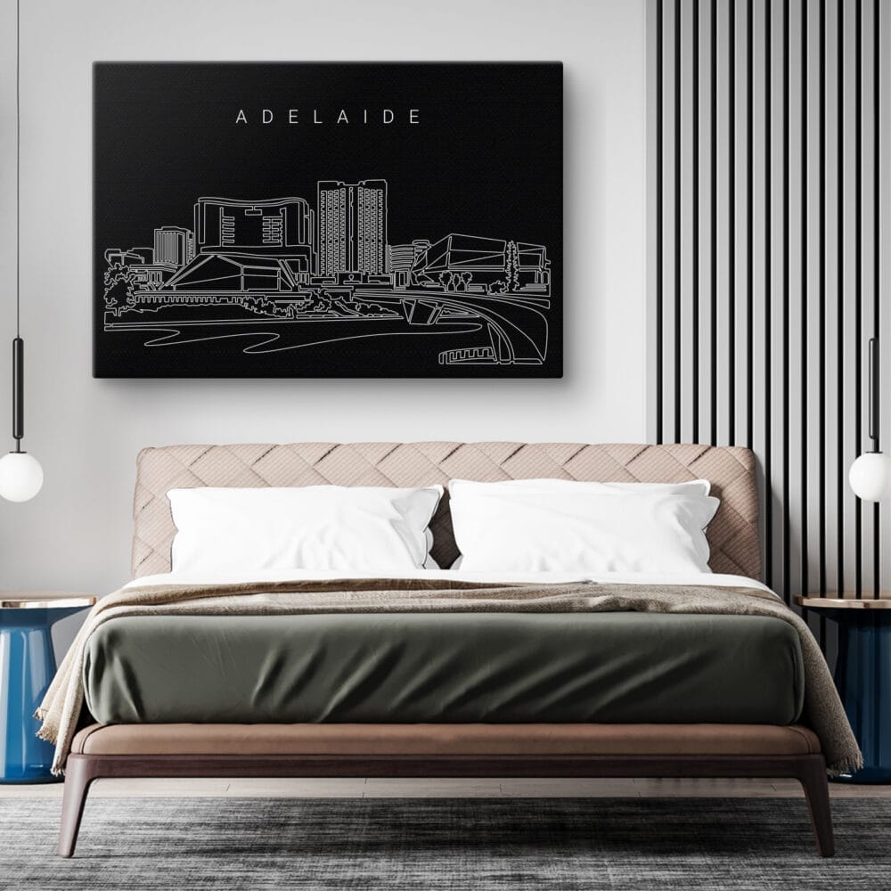 Adelaide Canvas Art Print - Bed Room - Dark Adelaide Canvas Art Print - Bed Room - Dark