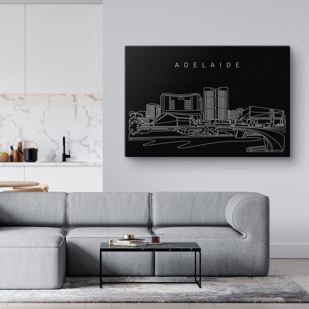 Adelaide Canvas Art Print - Living Room - Dark Adelaide Canvas Art Print - Living Room - Dark
