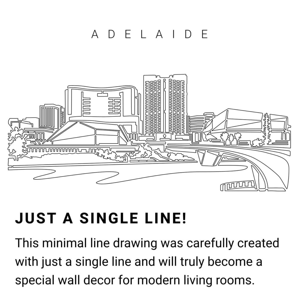 Adelaide Continuous Line Drawing Art Work Adelaide Continuous Line Drawing Art Work