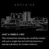 Adelaide Skyline One Line Drawing Art - Dark