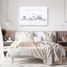 Atlantic City Skyline Canvas Art Print - Bed Room