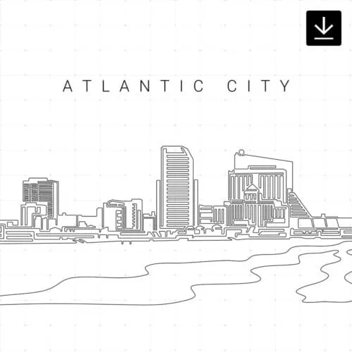 Atlantic City Skyline SVG - Download