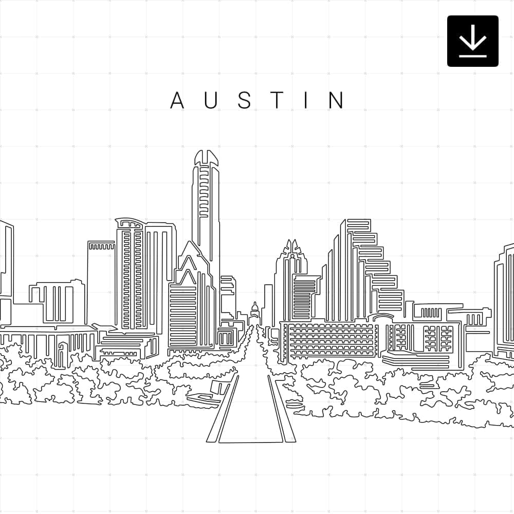 Austin Skyline SVG - Download