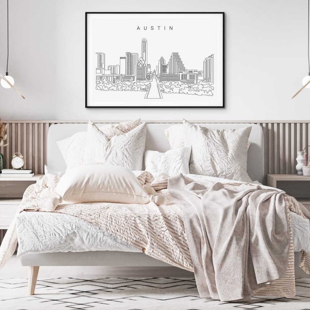 Austin TX Art Print for Bedroom Austin TX Art Print for Bedroom