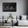 Austin TX Canvas Art Print - Living Room - Dark-1