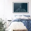 Bakersfield Theater Art Print for Bed Room - Dark