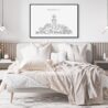 Bakersfield Theater Art Print for Bedroom