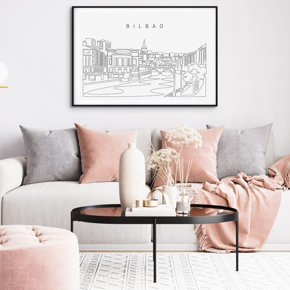 Bilbao Skyline Art Print for Living Room Bilbao Skyline Art Print for Living Room