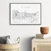 Bilbao Skyline Art Print for TV Room