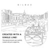 Bilbao Spain Vector Art - Single Line Art Detail