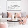 Brisbane Skyline Art Print for Living Room