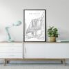 Framed Manhattan Bridge Wall Art Home Decor - Portrait