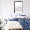 Framed New York City Wall Art for Bedroom Room - Portrait