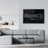 Framed Porto Wall Art for Living Room - Dark