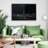 Framed Zurich Wall Art for Living Room - Dark