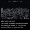 Johannesburg Skyline One Line Drawing Art - Dark