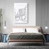 Manhattan Bridge Canvas Art Print for Bedroom - Portrait