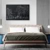 Miami FL Canvas Art Print - Bed Room - Dark
