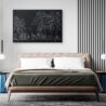 Miami FL Canvas Art Print - Bed Room - Dark