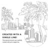 Miami FL Vector Art - Single Line Art Detail