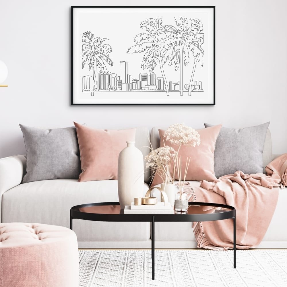Miami Florida Art Print for Living Room Miami Florida Art Print for Living Room