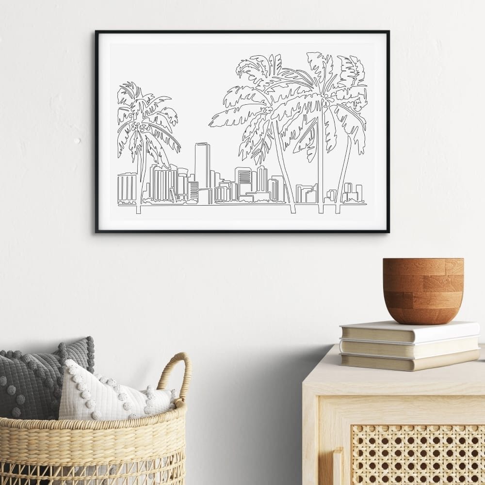 Miami Florida Art Print for TV Room Miami Florida Art Print for TV Room