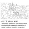Neuschwanstein Continuous Line Drawing Art Work