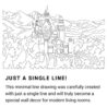 Neuschwanstein Continuous Line Drawing Art Work