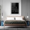 New York City Art Print for Bed Room - Portrait - Dark